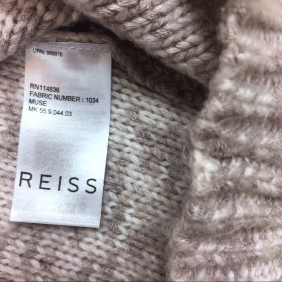 REISS pullover marled sweater w/ pockets cotton XS - Picture 4 of 6